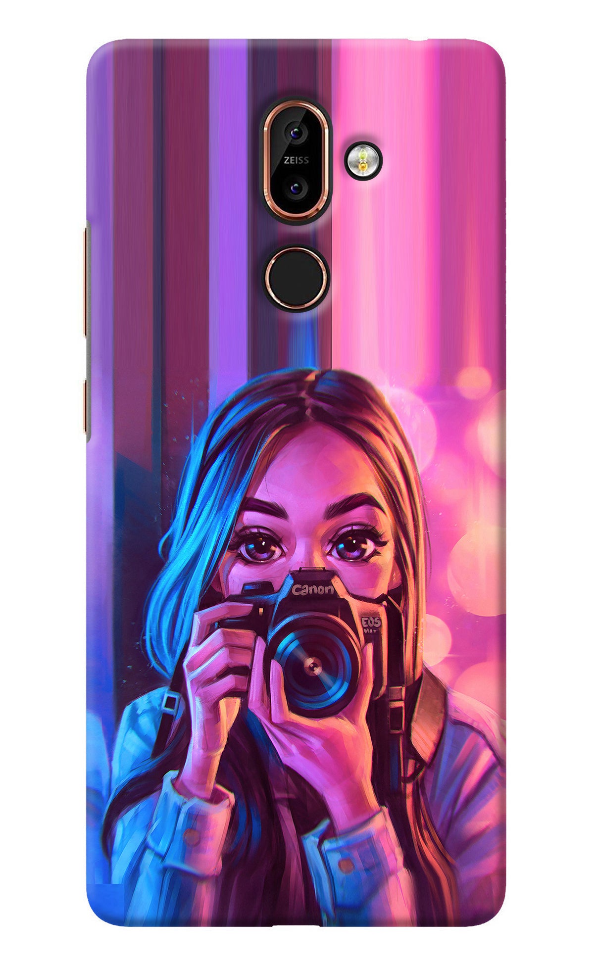 Girl Photographer Nokia 7 Plus Back Cover