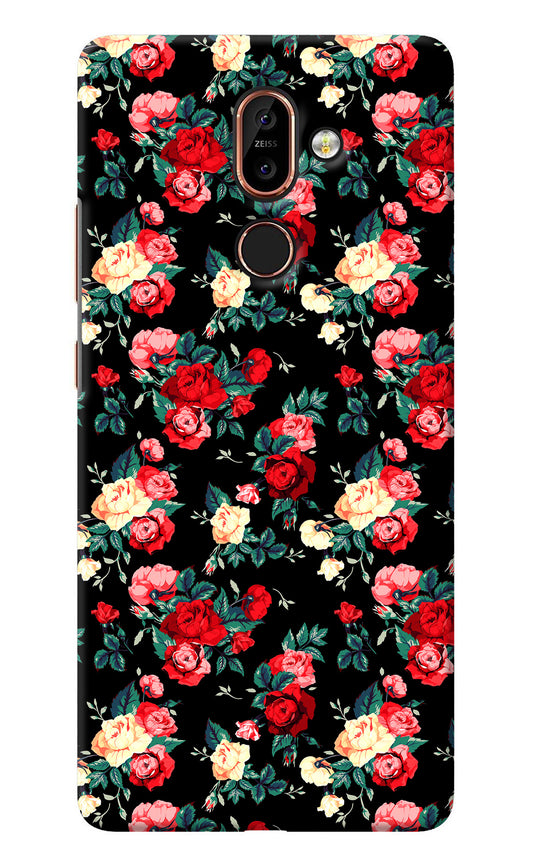 Rose Pattern Nokia 7 Plus Back Cover