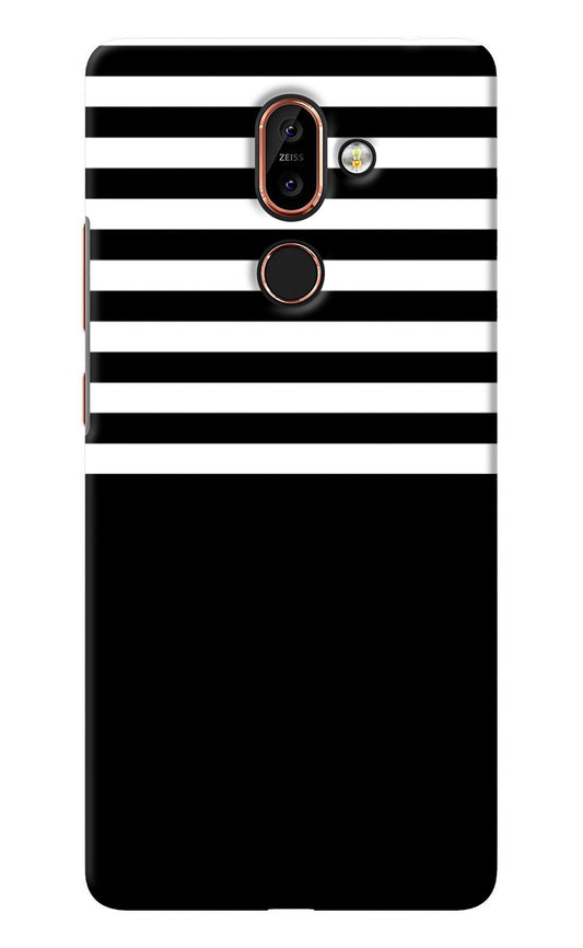 Black and White Print Nokia 7 Plus Back Cover