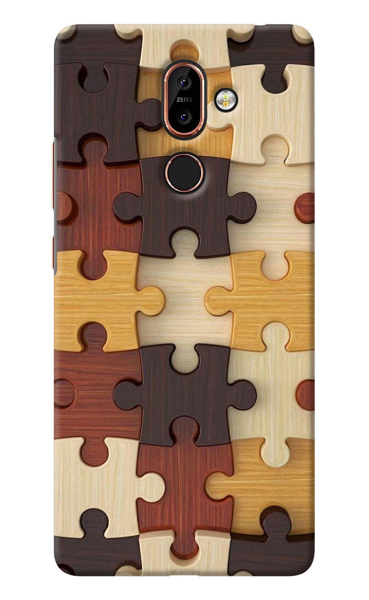 Wooden Puzzle Nokia 7 Plus Back Cover