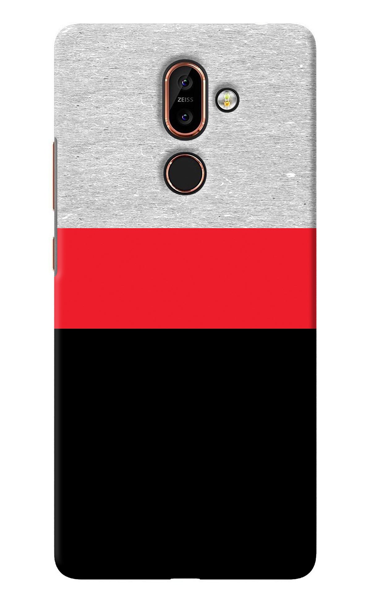 Tri Color Pattern Nokia 7 Plus Back Cover