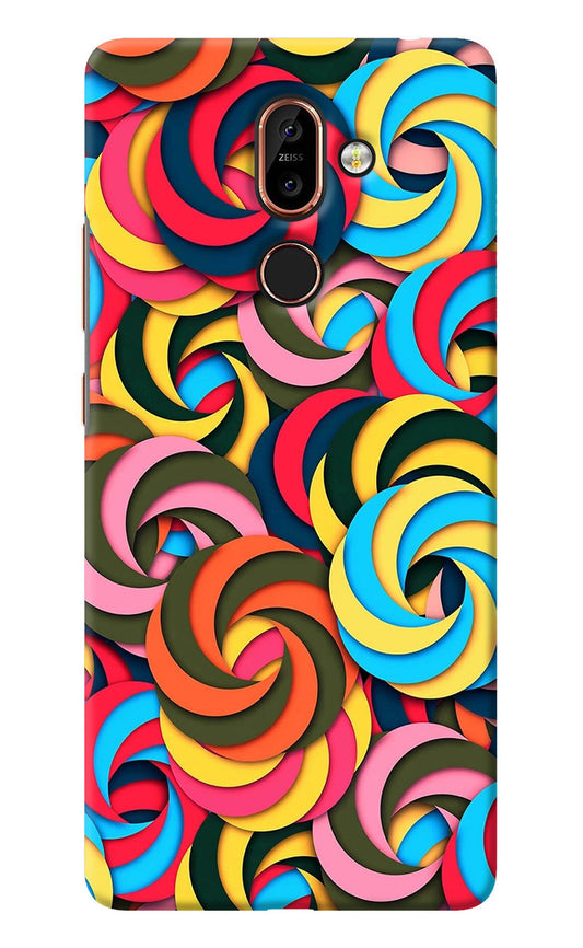 Spiral Pattern Nokia 7 Plus Back Cover