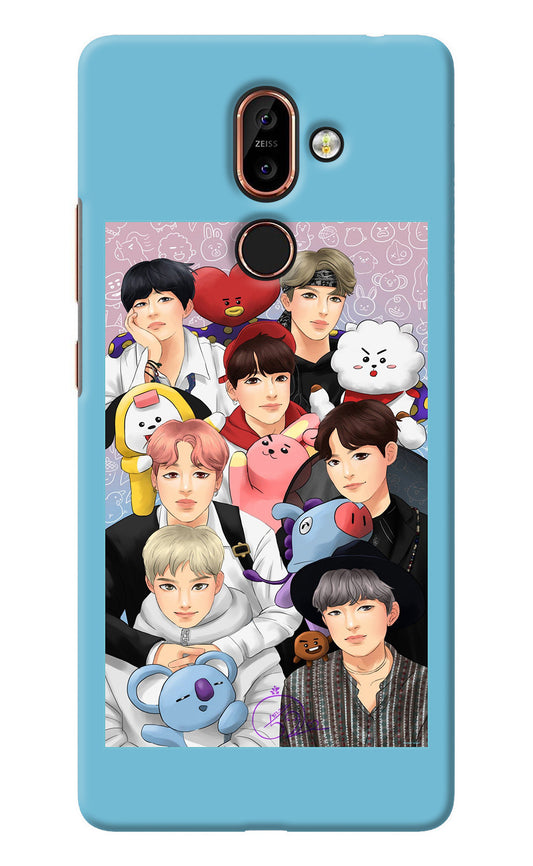BTS with animals Nokia 7 Plus Back Cover
