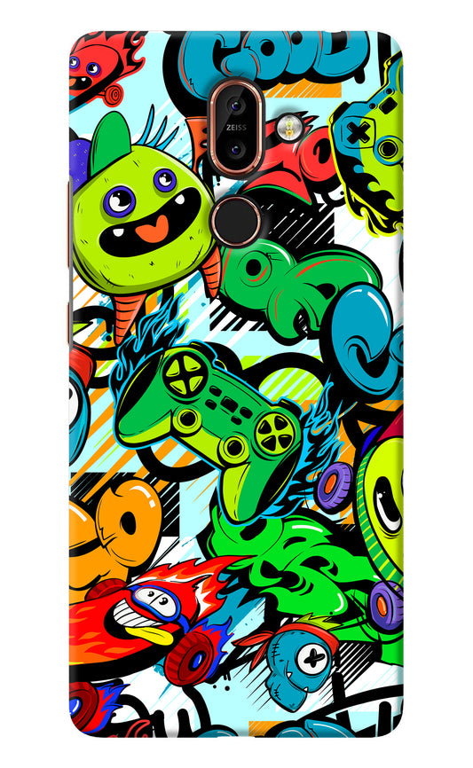 Game Doodle Nokia 7 Plus Back Cover