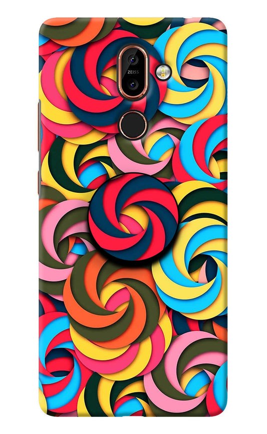 Spiral Pattern Nokia 7 Plus Pop Case