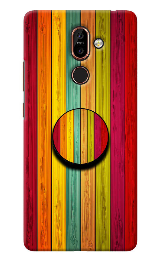Multicolor Wooden Nokia 7 Plus Pop Case