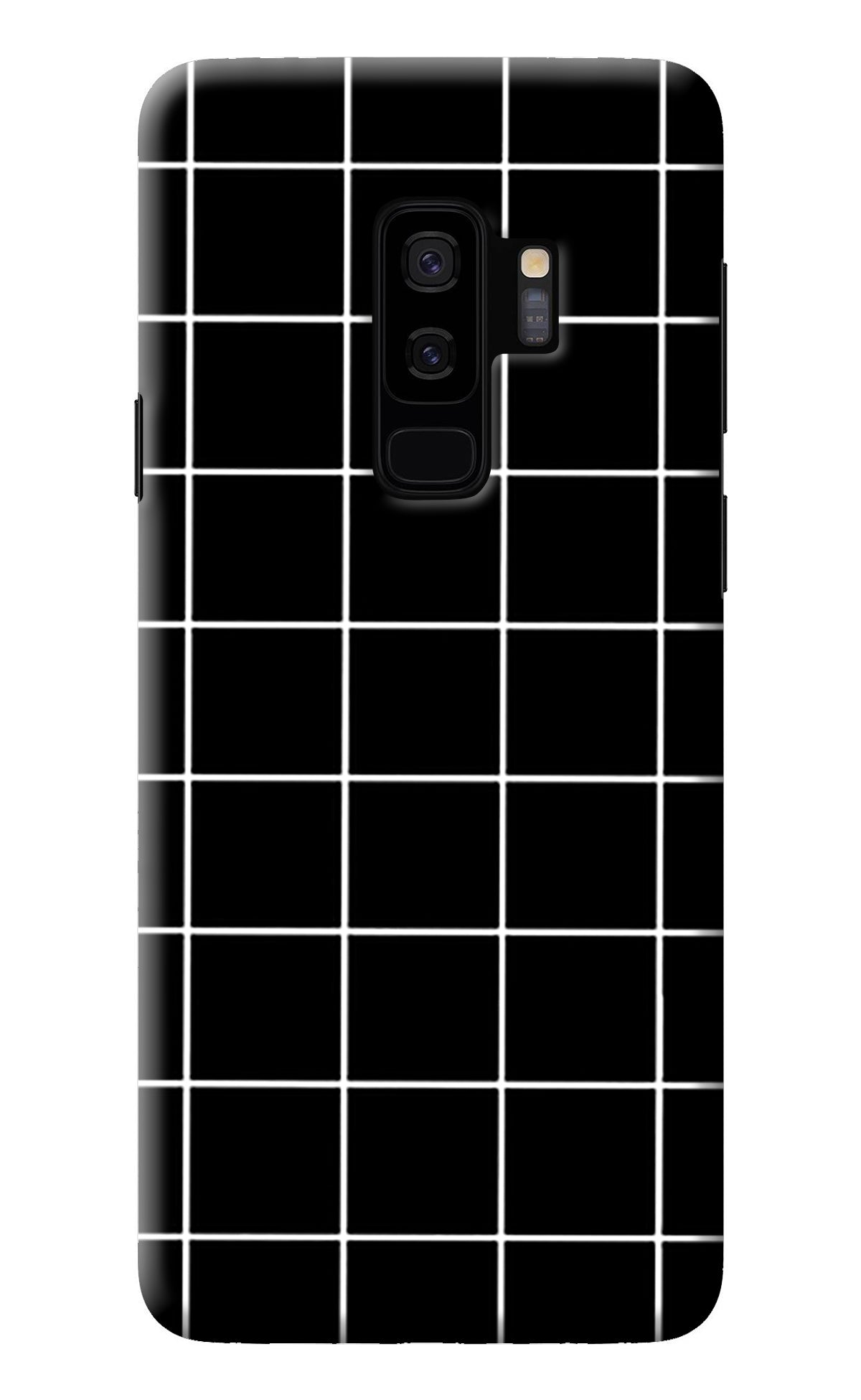 White Grid Samsung S9 Plus Back Cover
