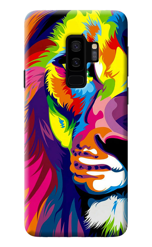 Lion Half Face Samsung S9 Plus Back Cover