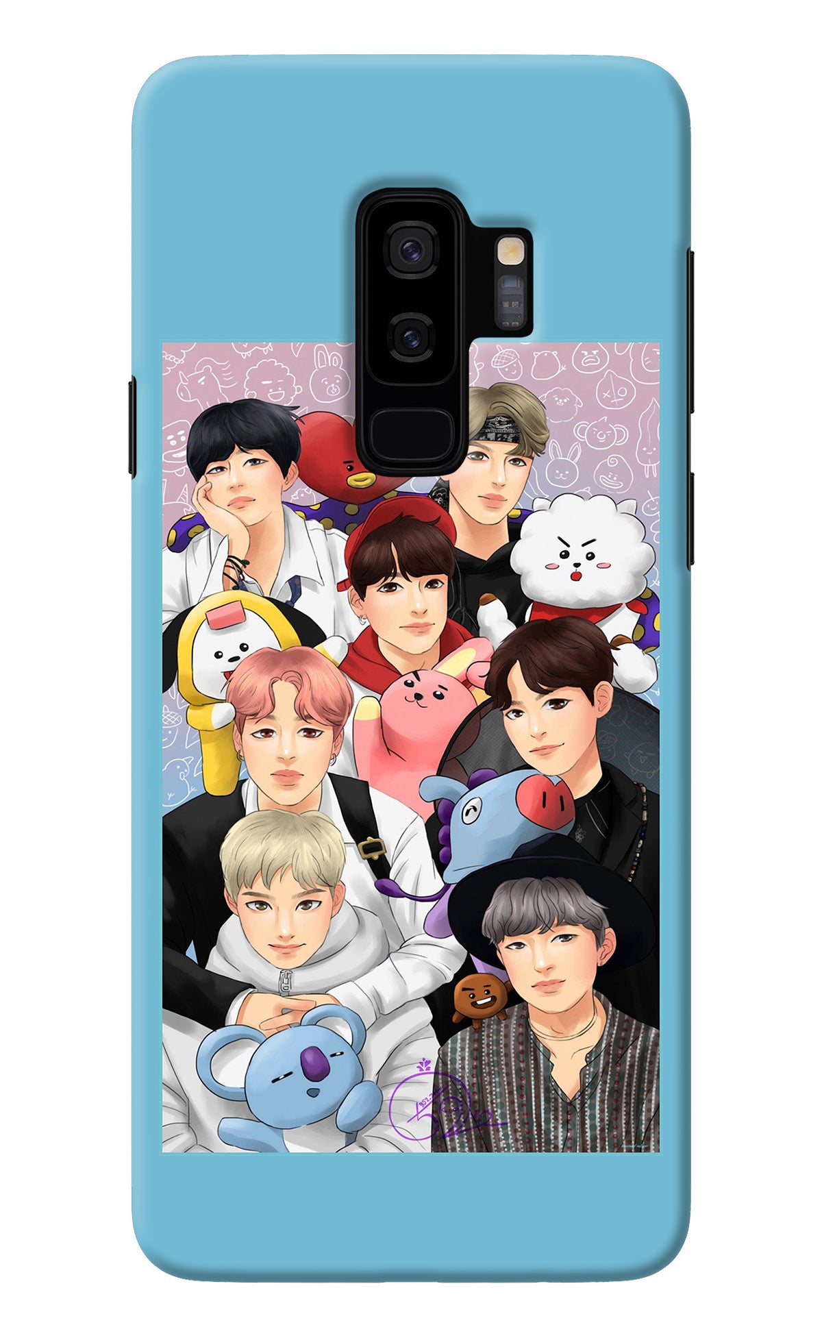 BTS with animals Samsung S9 Plus Back Cover