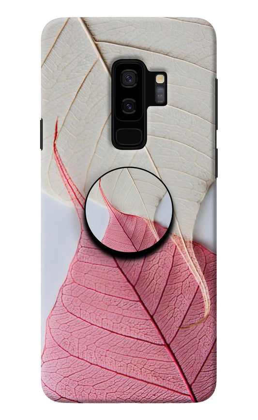 White Pink Leaf Samsung S9 Plus Pop Case