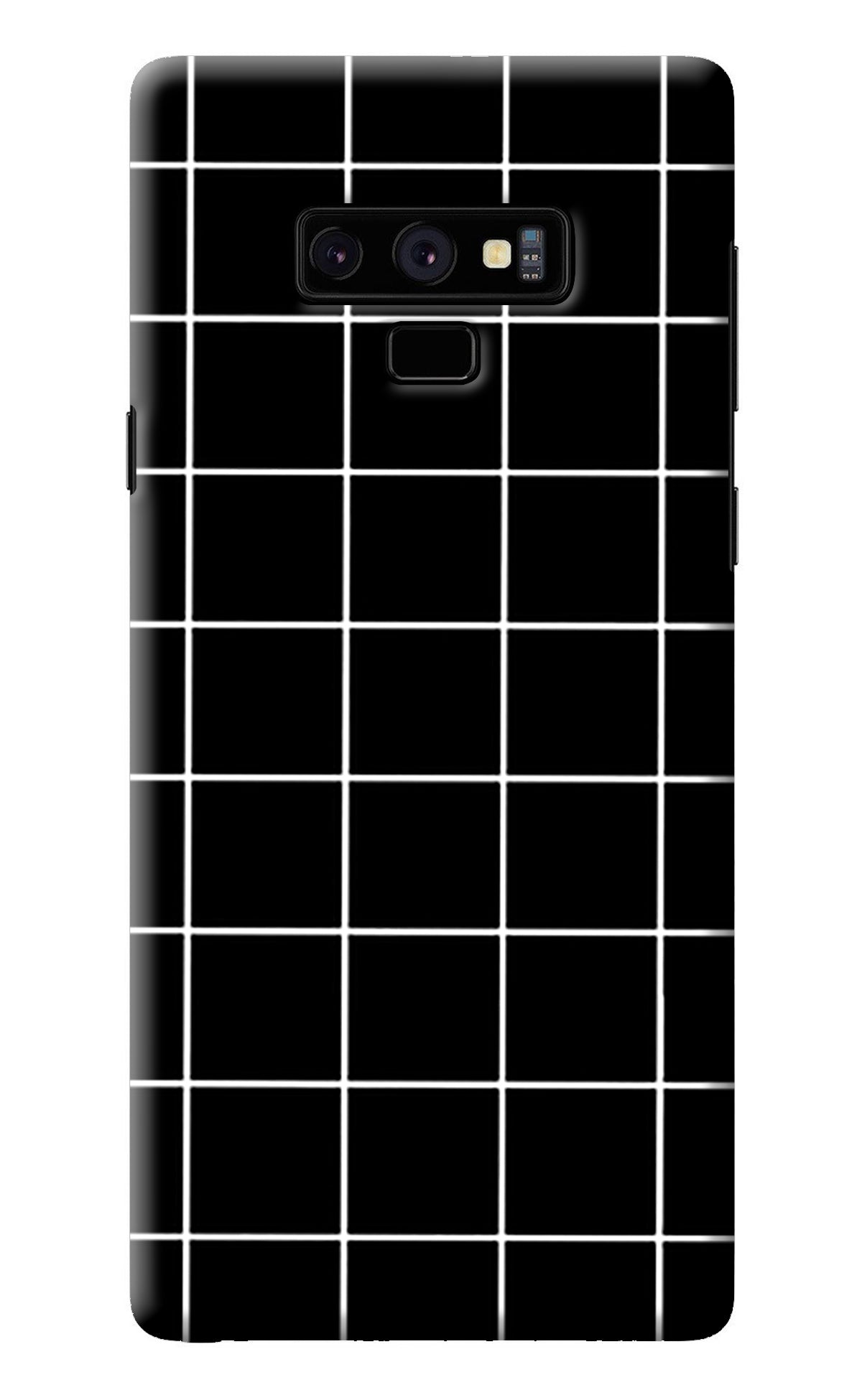 White Grid Samsung Note 9 Back Cover