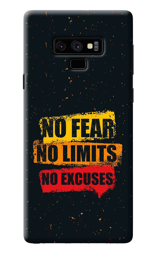 No Fear No Limits No Excuse Samsung Note 9 Back Cover