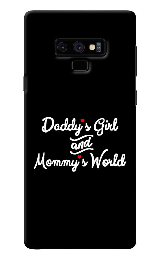 Daddy's Girl and Mommy's World Samsung Note 9 Back Cover