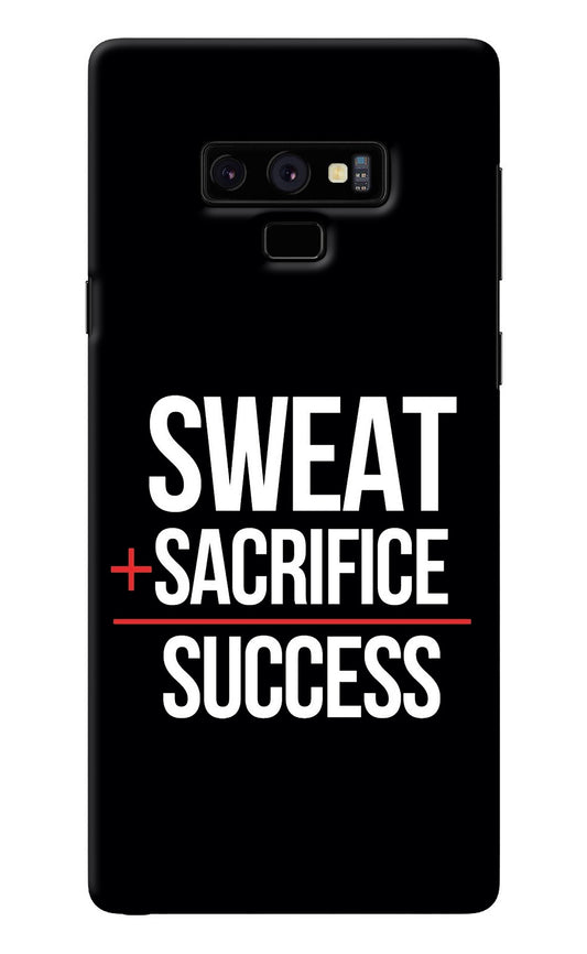 Sweat Sacrifice Success Samsung Note 9 Back Cover