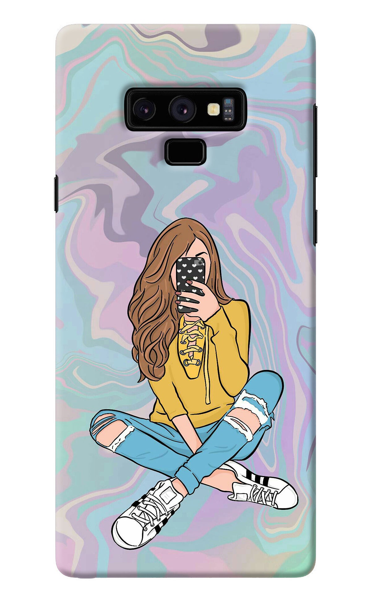 Selfie Girl Samsung Note 9 Back Cover