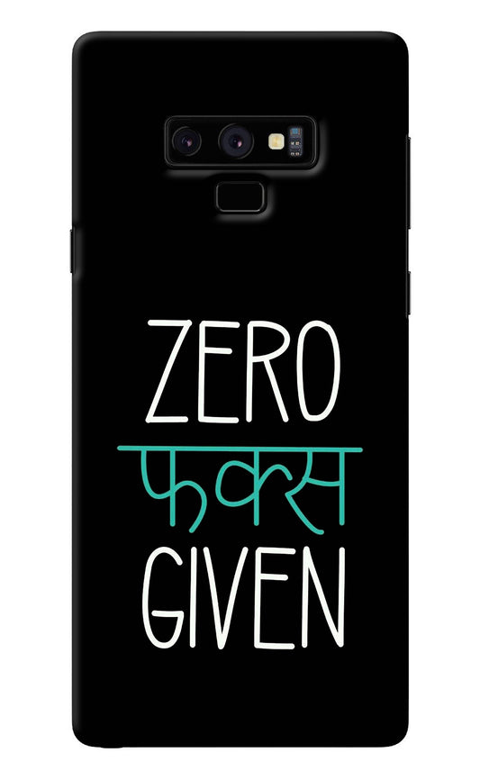 Zero Fucks Given Samsung Note 9 Back Cover