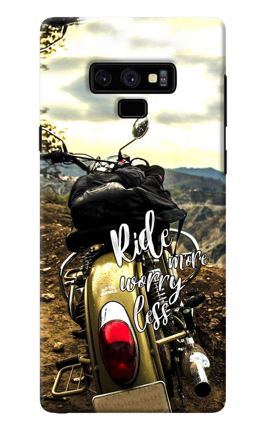 Ride More Worry Less Samsung Note 9 Back Cover