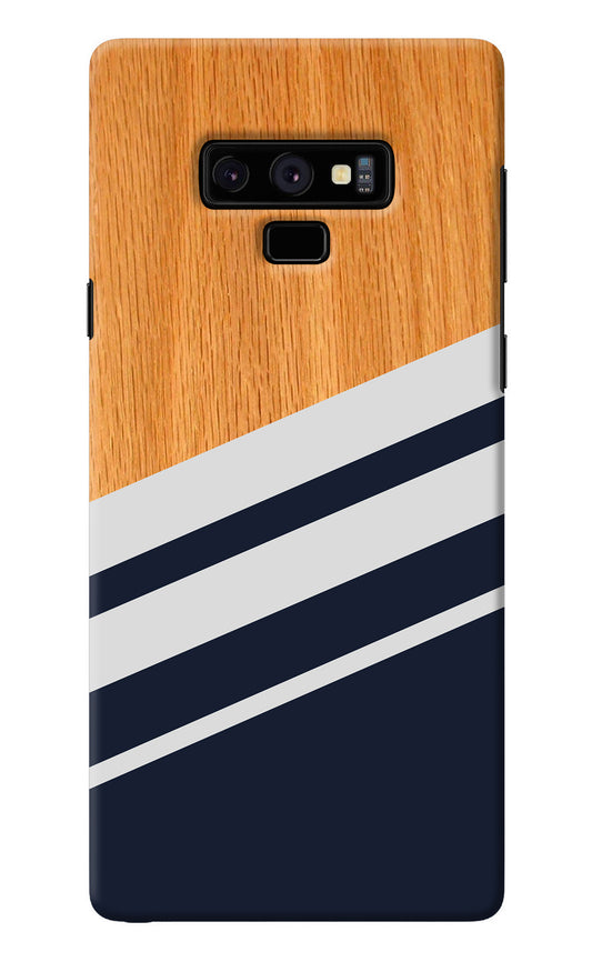 Blue and white wooden Samsung Note 9 Back Cover