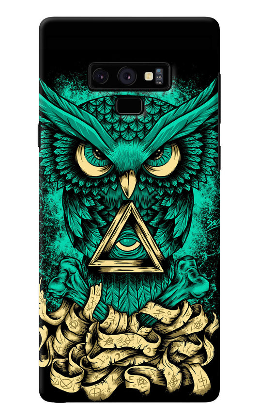 Green Owl Samsung Note 9 Back Cover