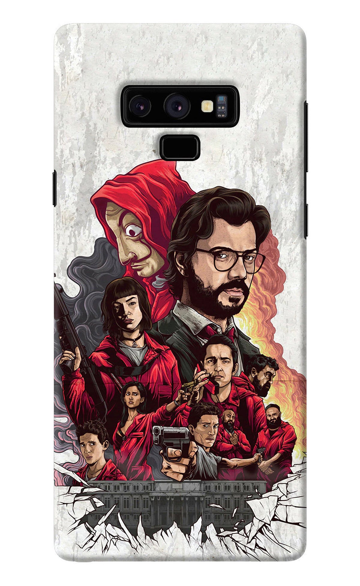 Money Heist Artwork Samsung Note 9 Back Cover