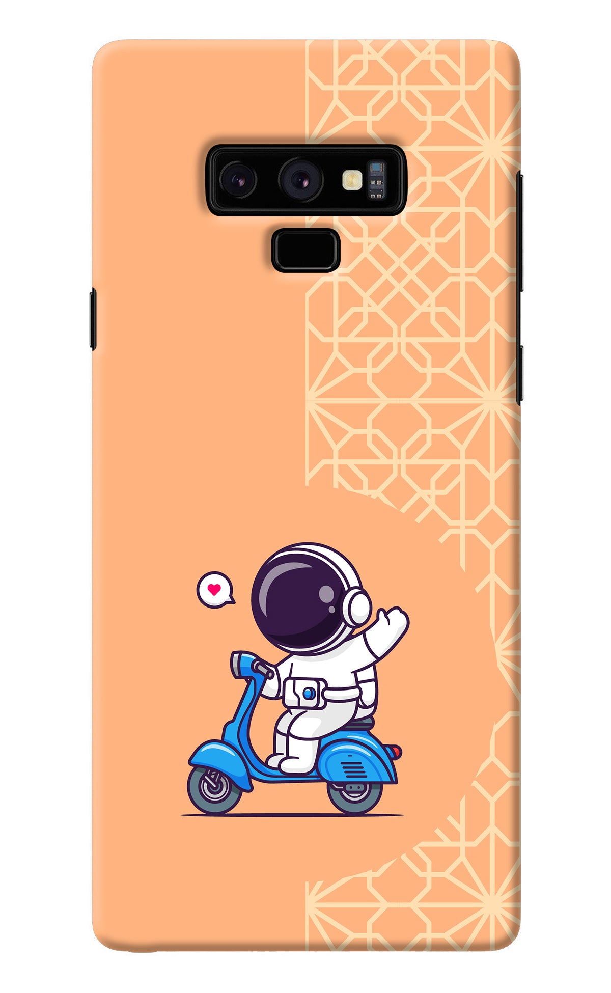 Cute Astronaut Riding Samsung Note 9 Back Cover