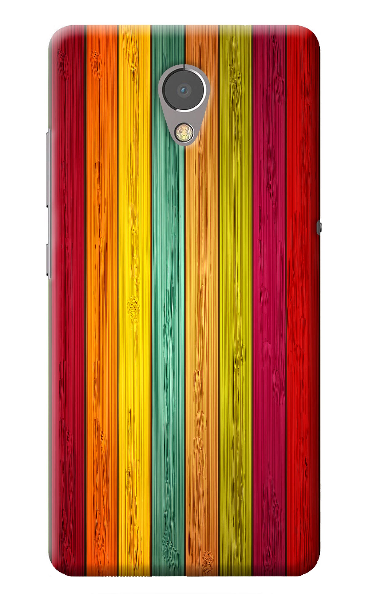 Multicolor Wooden Lenovo P2 Back Cover