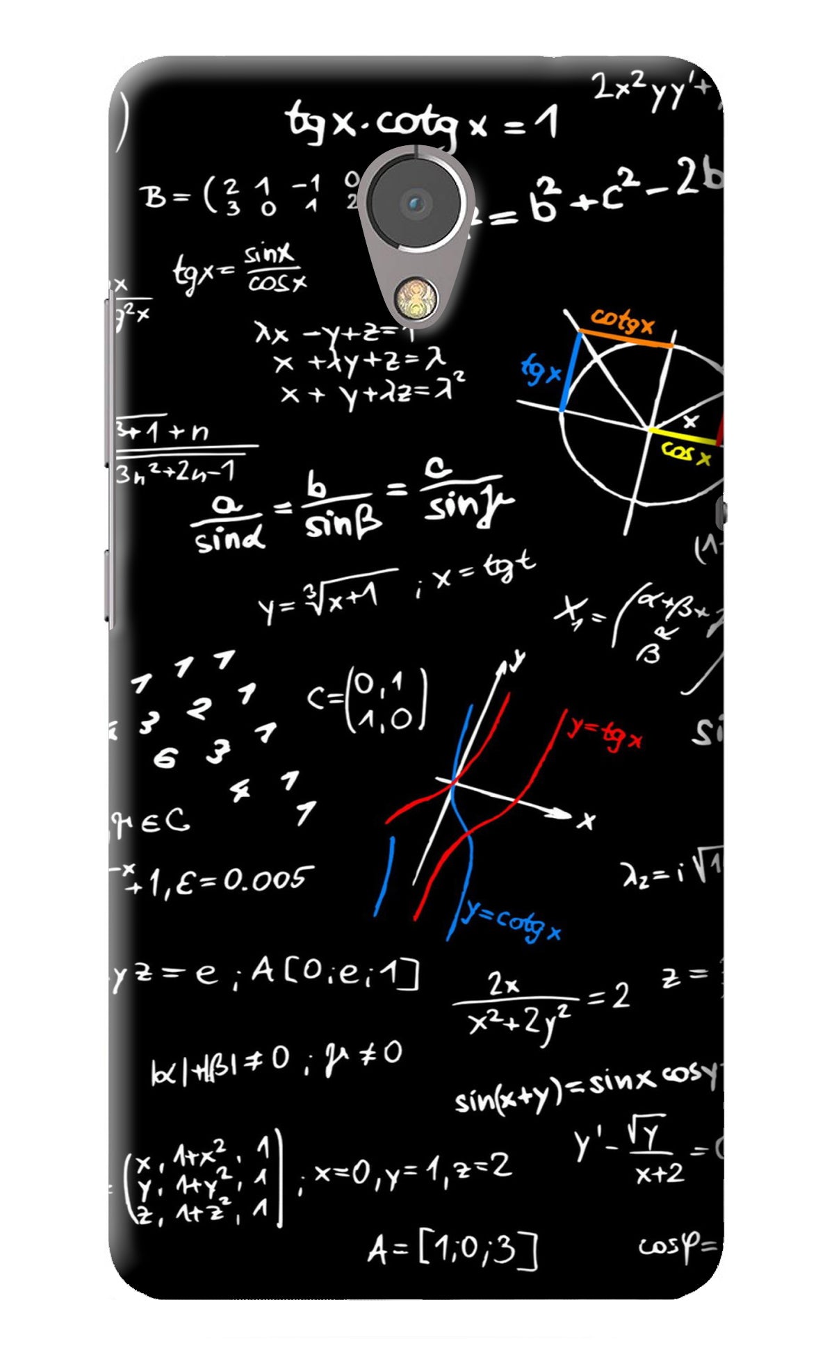 Mathematics Formula Lenovo P2 Back Cover