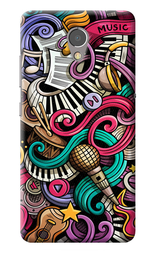 Music Abstract Lenovo P2 Back Cover