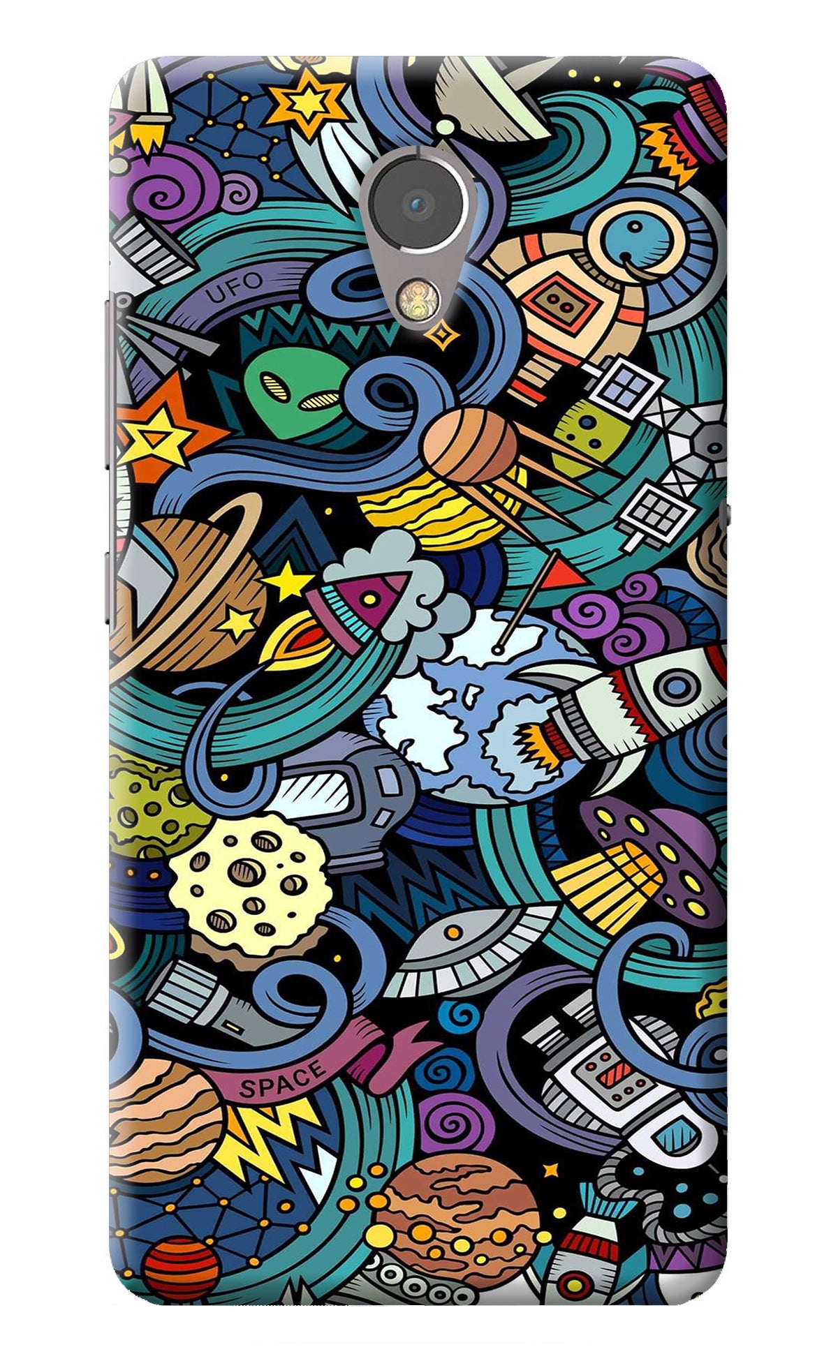 Space Abstract Lenovo P2 Back Cover