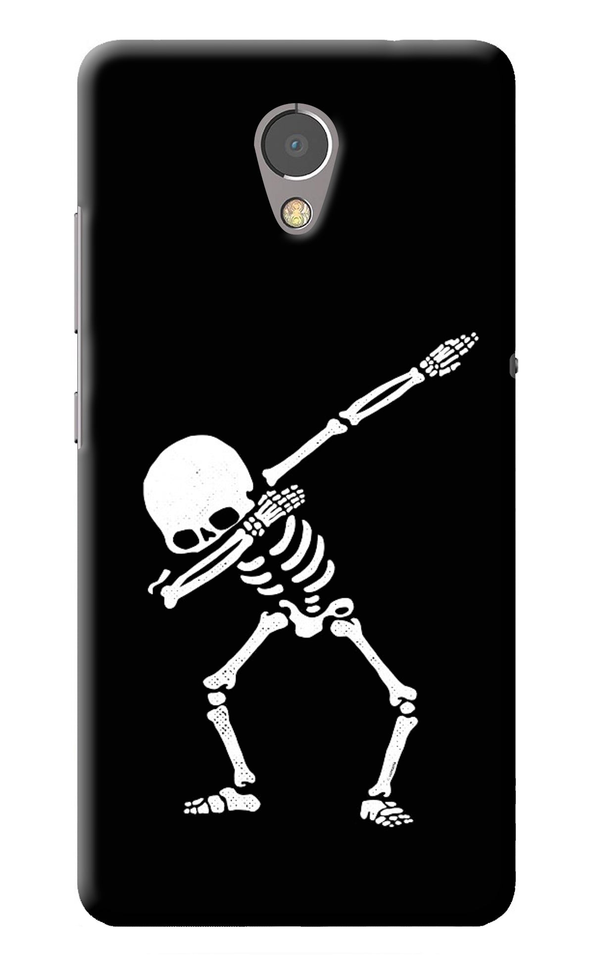 Dabbing Skeleton Art Lenovo P2 Back Cover