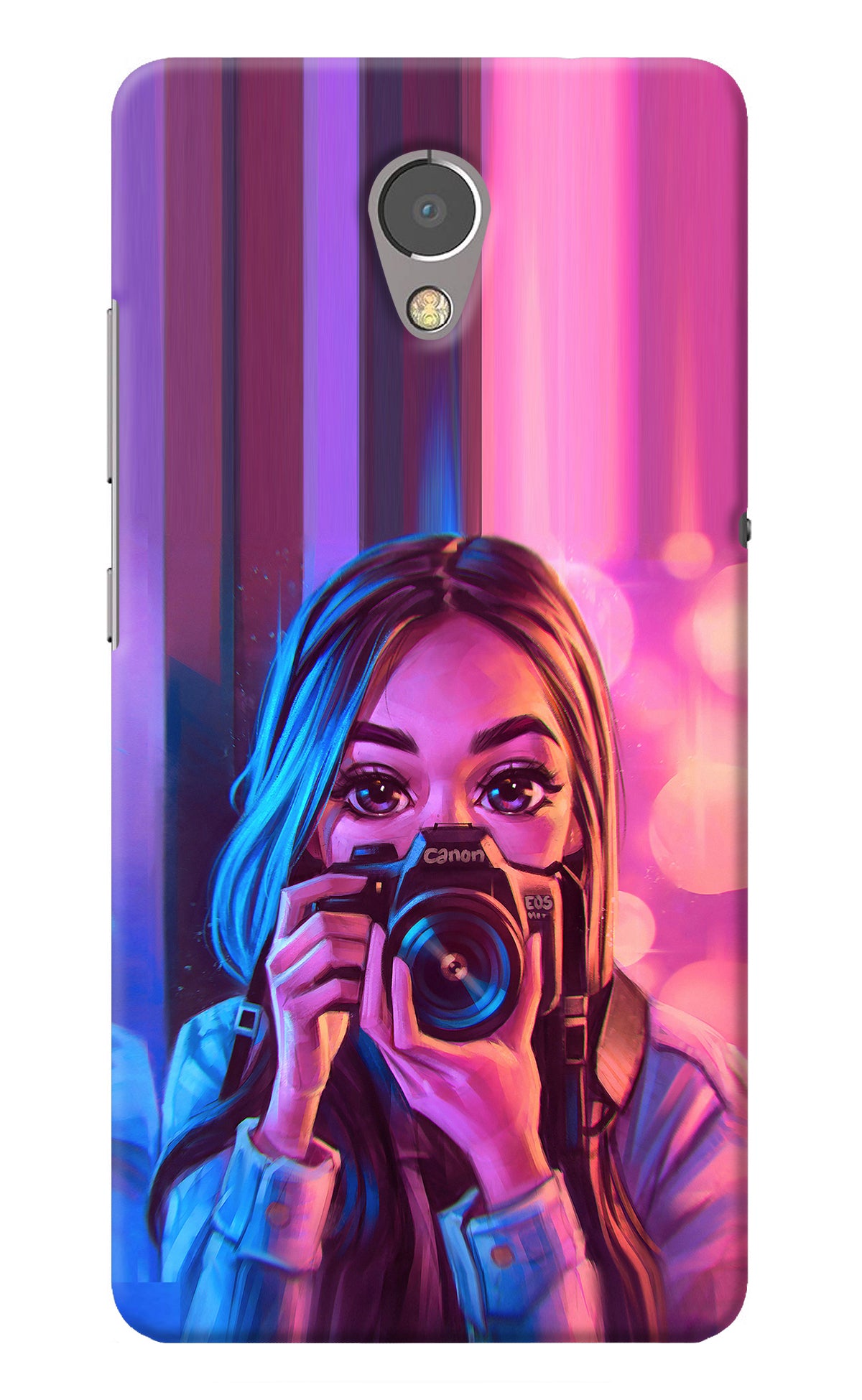 Girl Photographer Lenovo P2 Back Cover