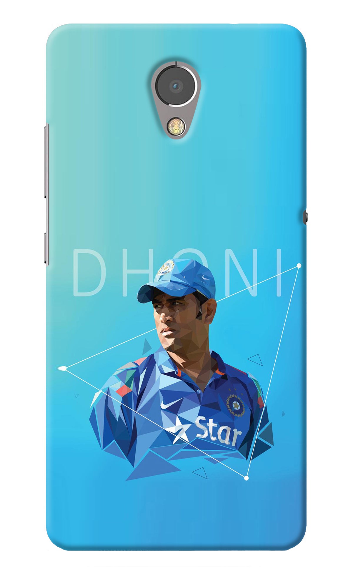 Dhoni Artwork Lenovo P2 Back Cover