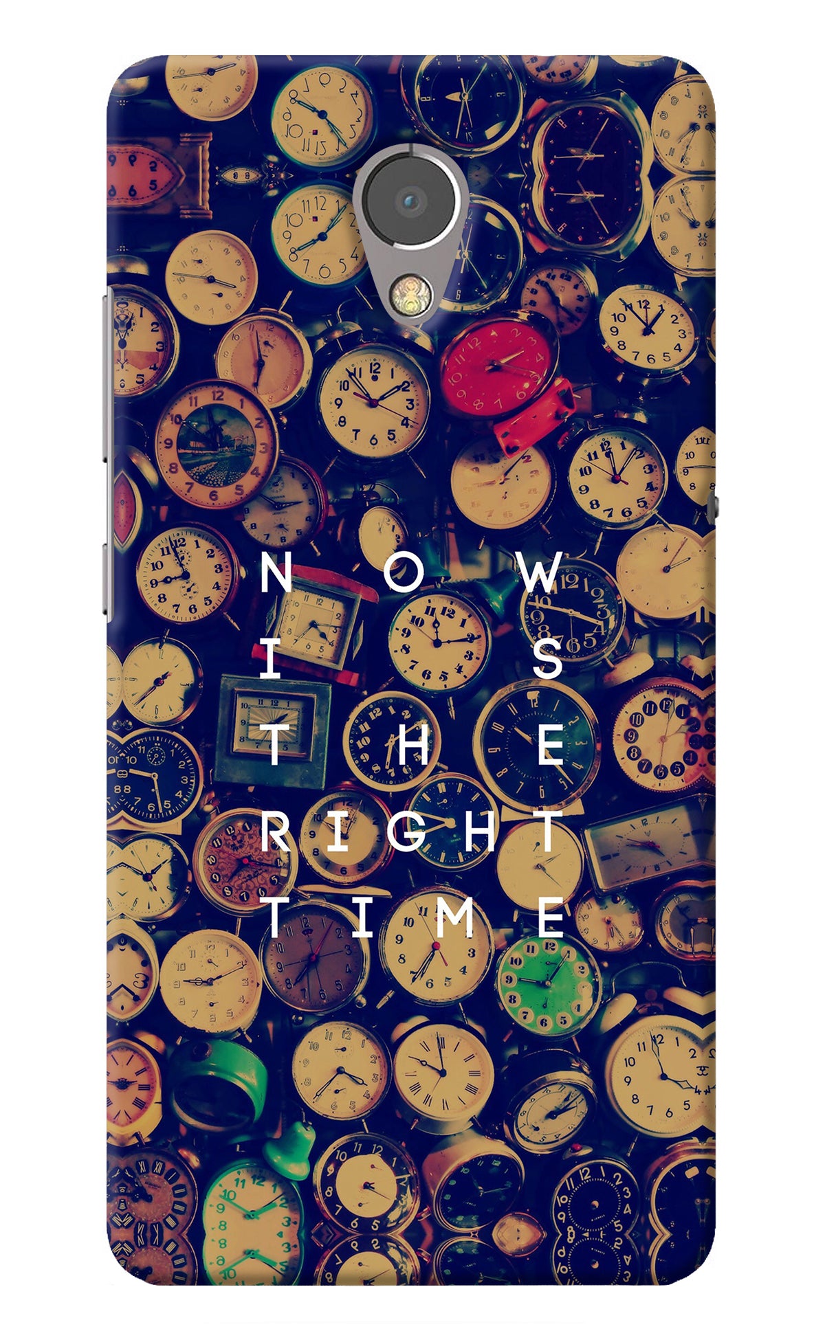 Now is the Right Time Quote Lenovo P2 Back Cover