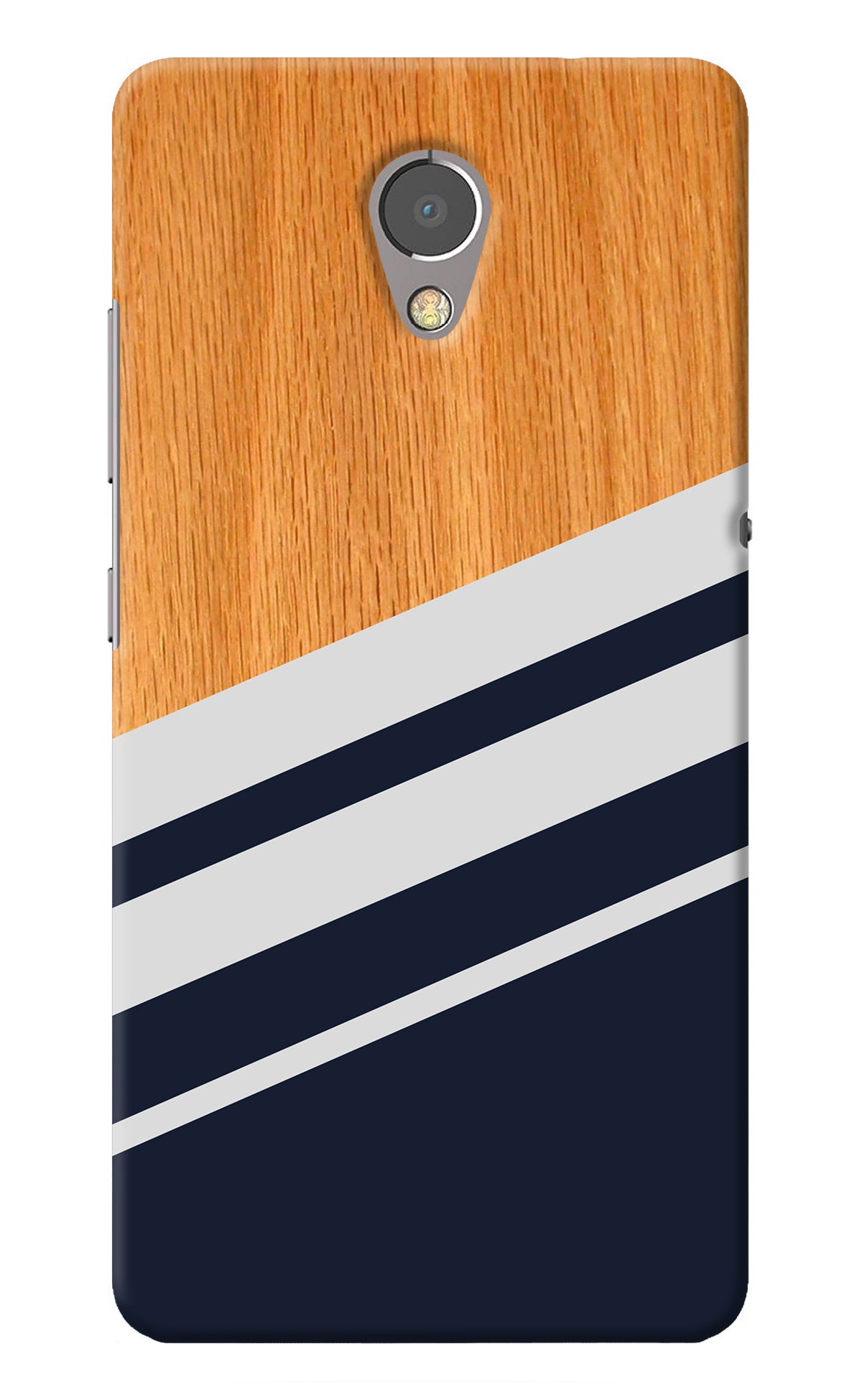 Blue and white wooden Lenovo P2 Back Cover