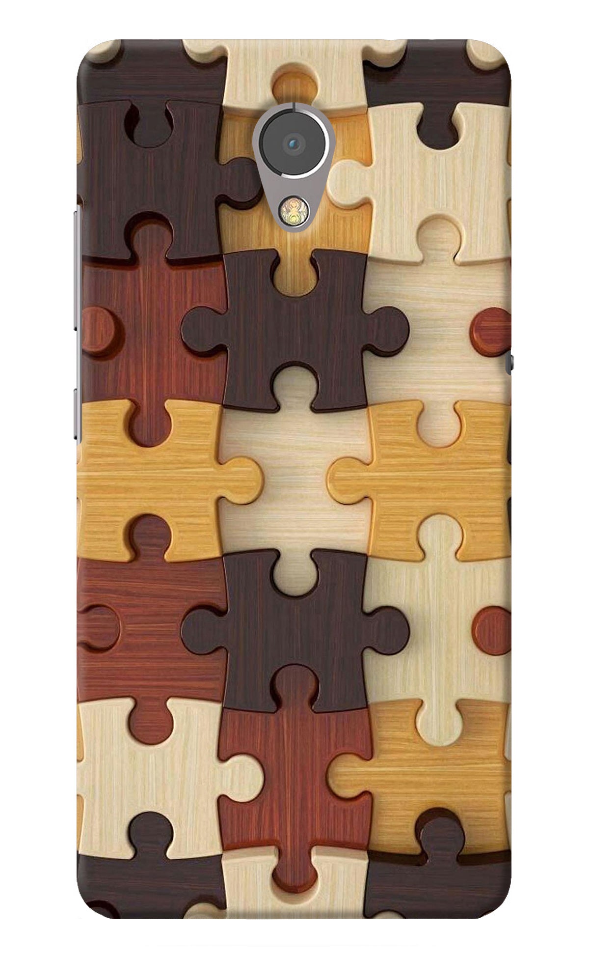 Wooden Puzzle Lenovo P2 Back Cover