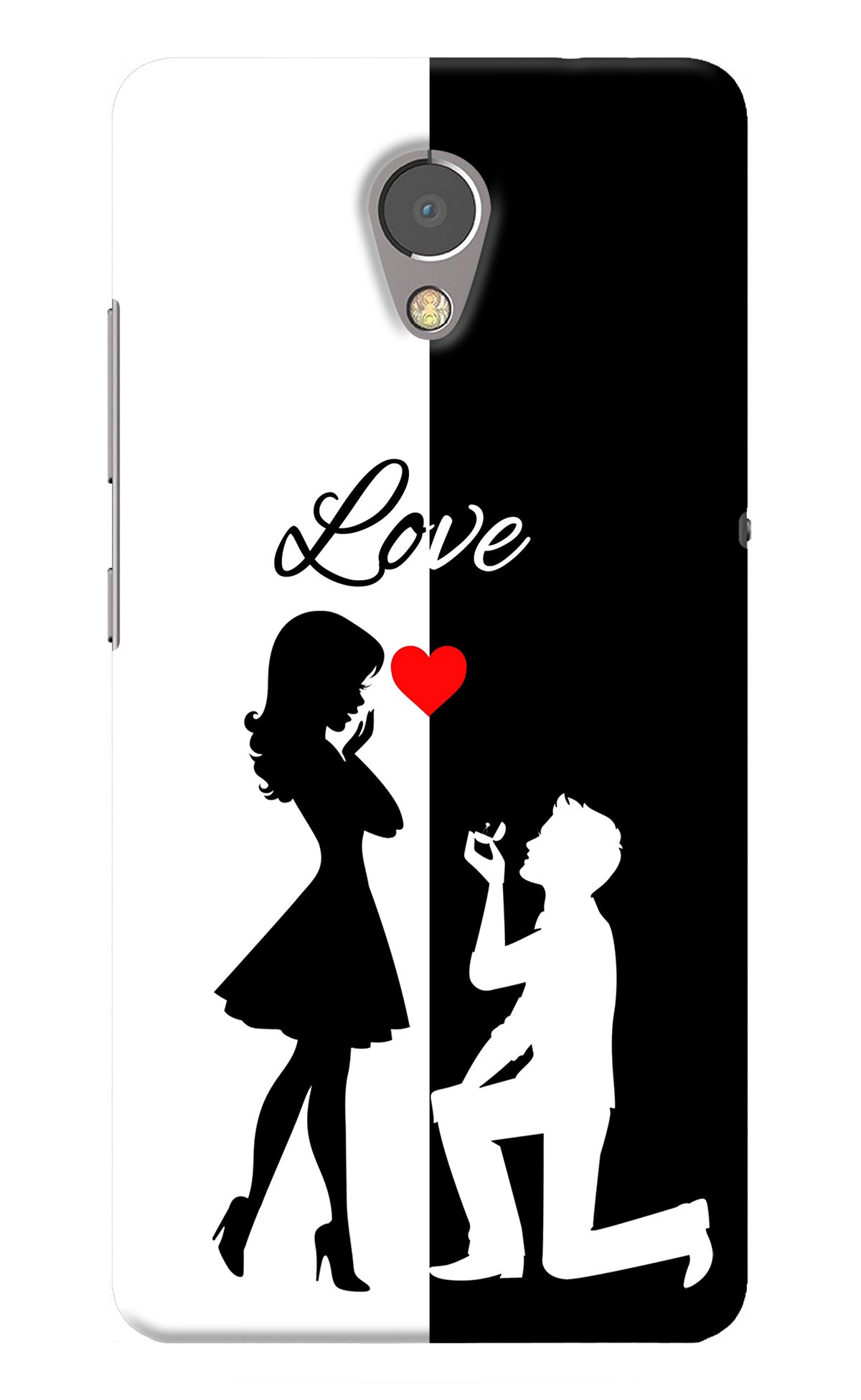Love Propose Black And White Lenovo P2 Back Cover
