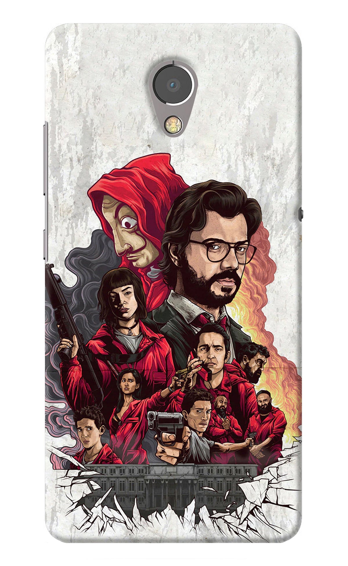 Money Heist Artwork Lenovo P2 Back Cover