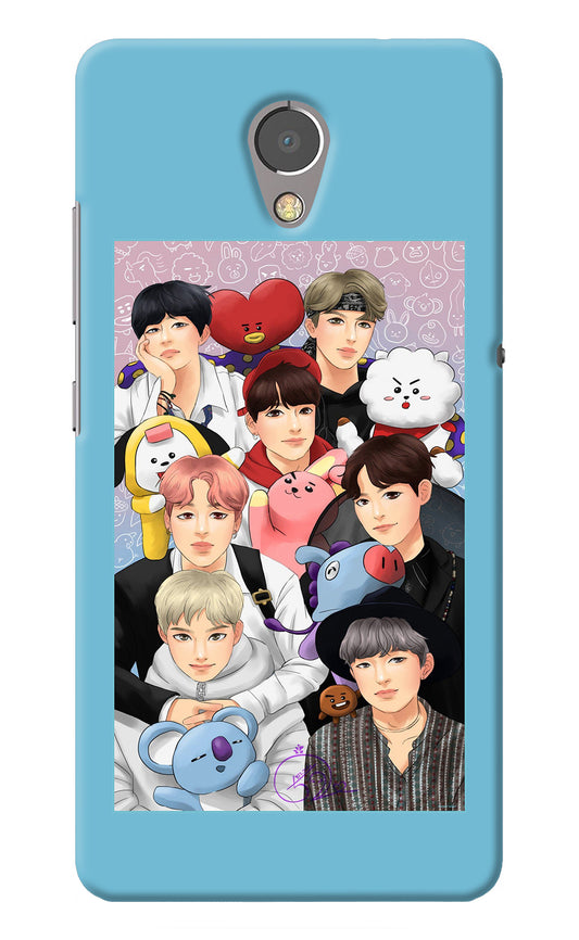 BTS with animals Lenovo P2 Back Cover
