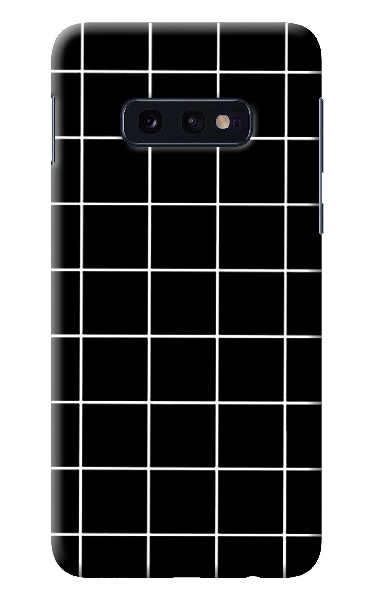 White Grid Samsung S10E Back Cover