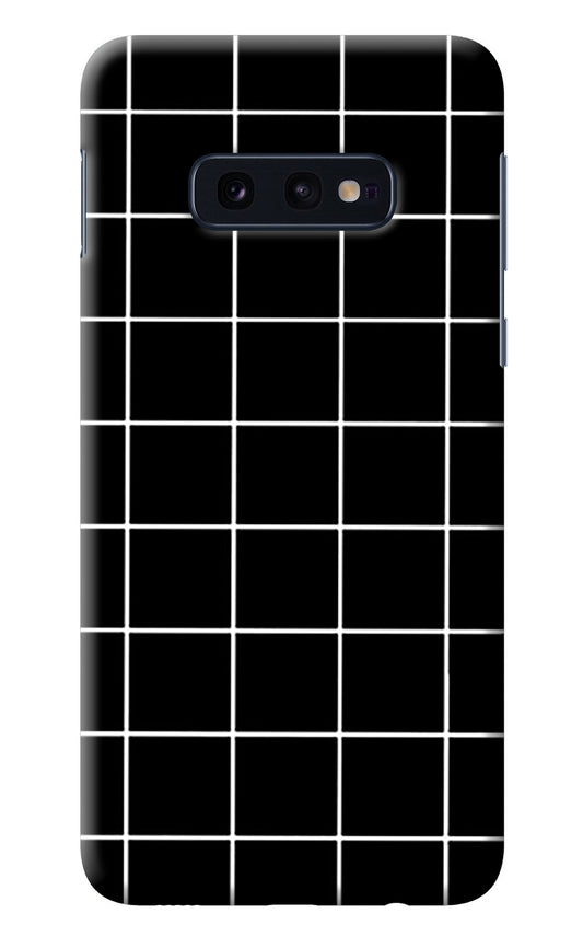 White Grid Samsung S10E Back Cover