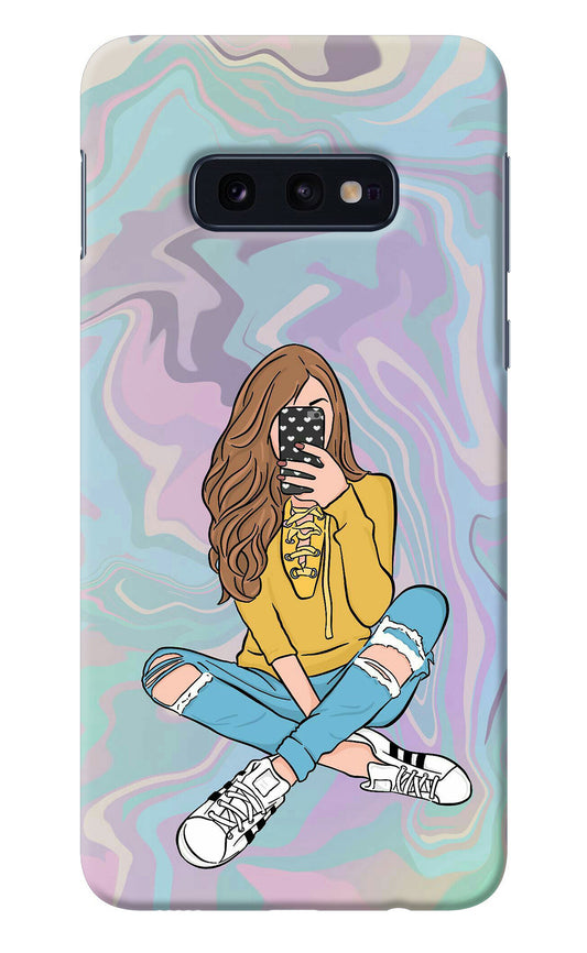 Selfie Girl Samsung S10E Back Cover