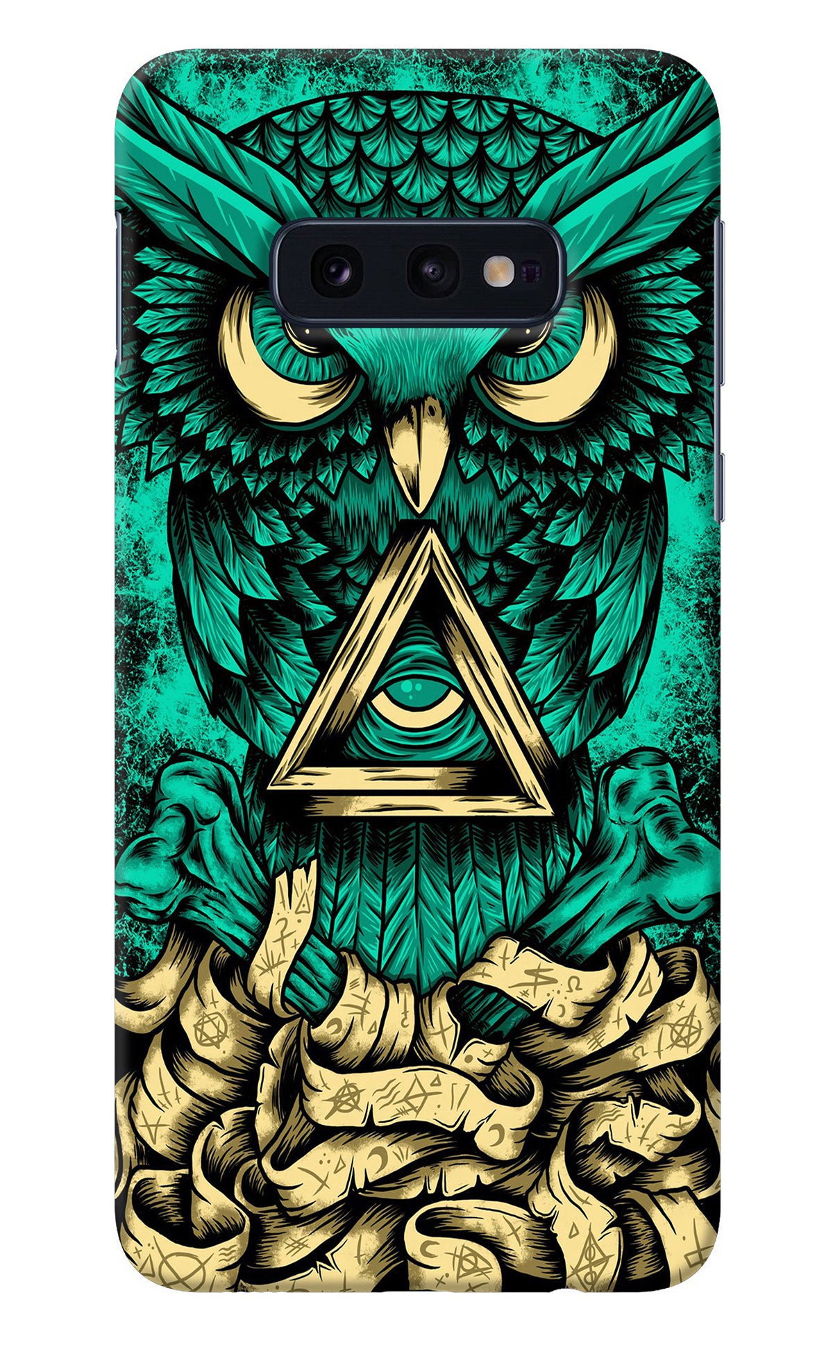 Green Owl Samsung S10E Back Cover