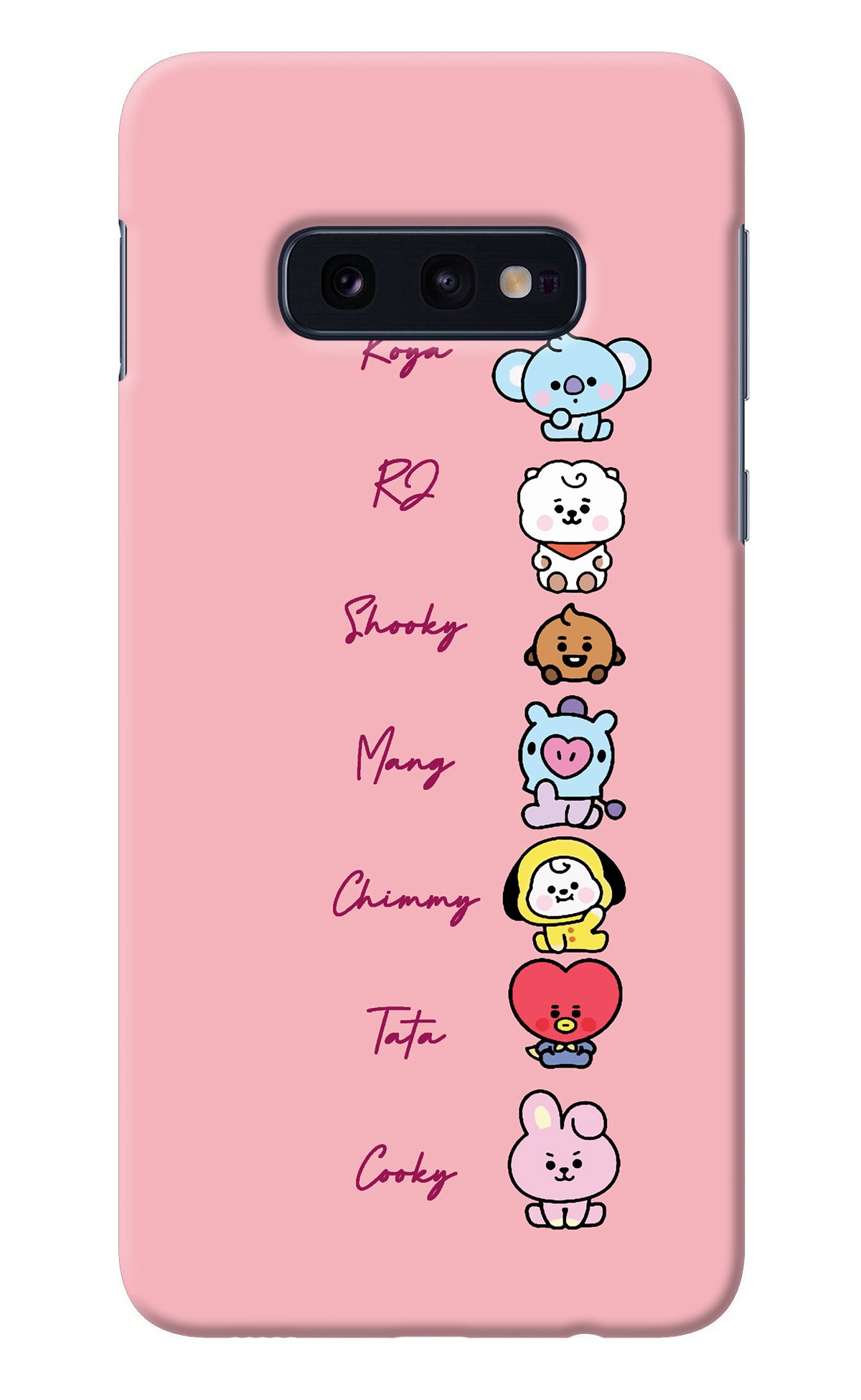 BTS names Samsung S10E Back Cover