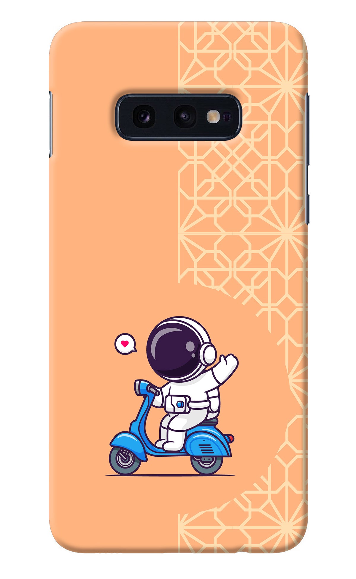 Cute Astronaut Riding Samsung S10E Back Cover