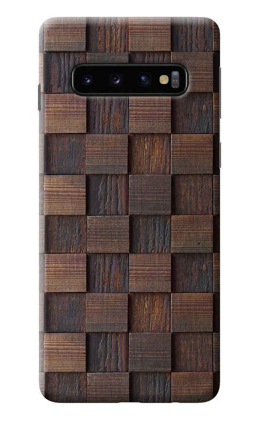 Wooden Cube Design Samsung S10 Back Cover