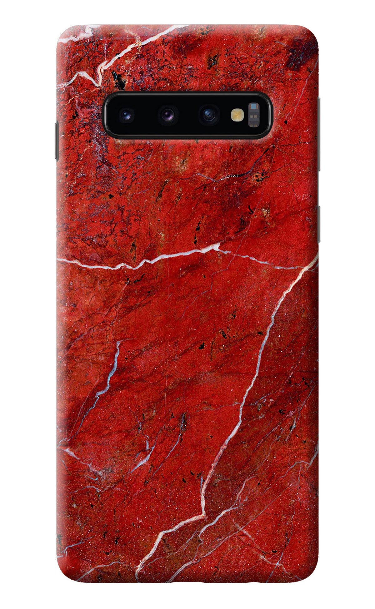 Red Marble Design Samsung S10 Back Cover