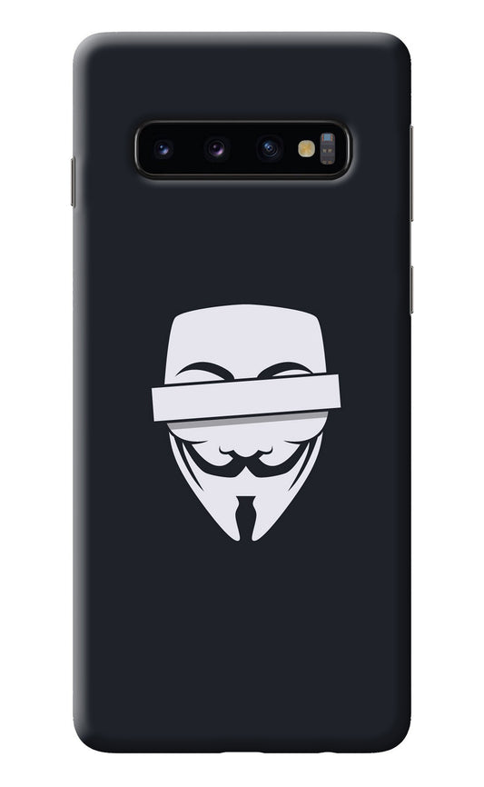 Anonymous Face Samsung S10 Back Cover