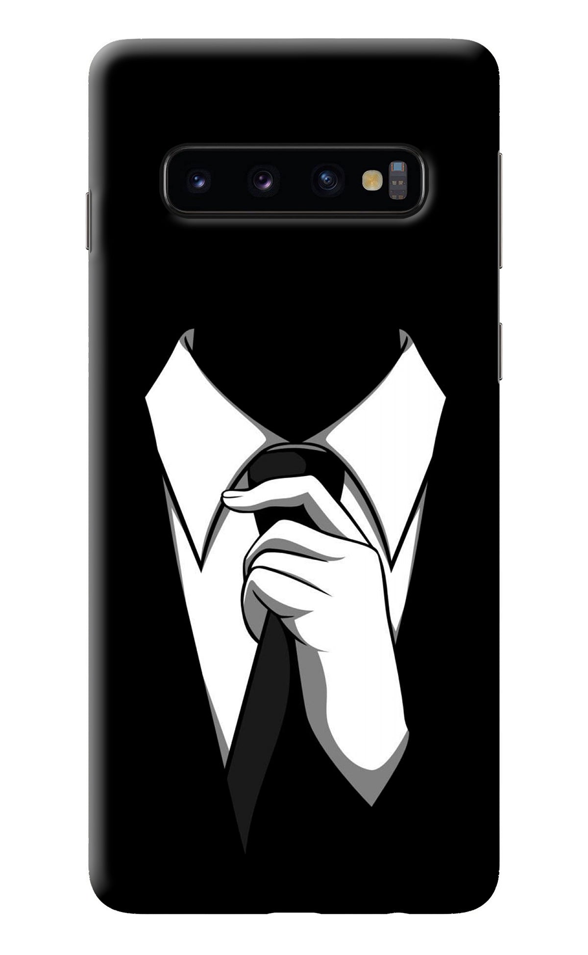 Black Tie Samsung S10 Back Cover