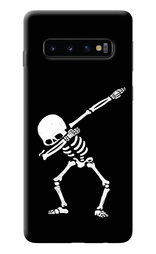 Dabbing Skeleton Art Samsung S10 Back Cover