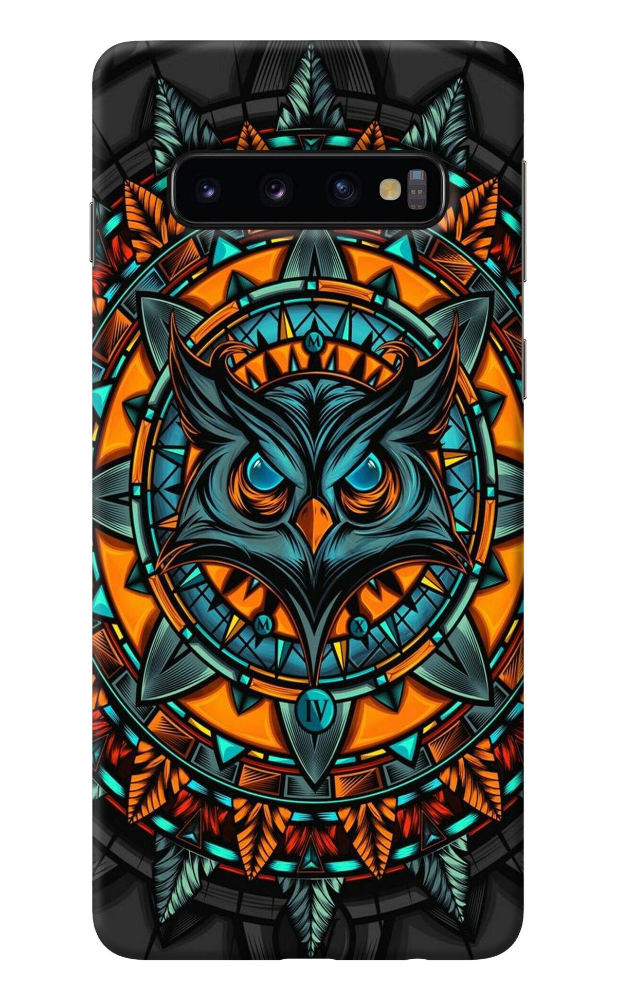 Angry Owl Art Samsung S10 Back Cover